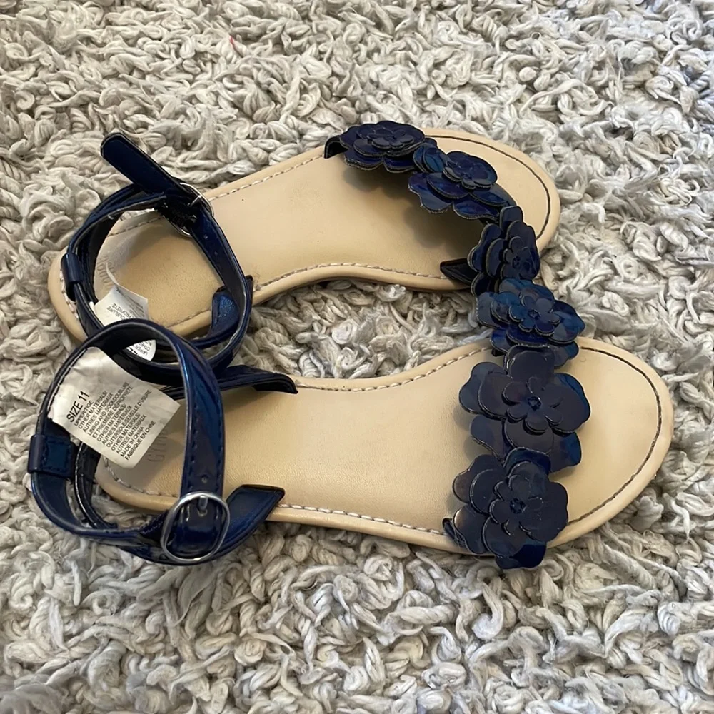 2018 Gymboree “Dressed Up” Floral Sandals, Toddler Size 11